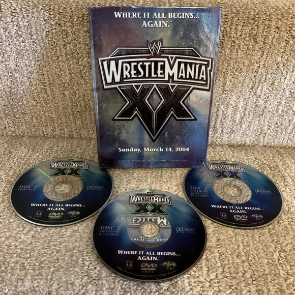 WWE WrestleMania XX 20 3-Disc Set DVD 2004 Wrestling Vintage PPV Event - Picture 1 of 4